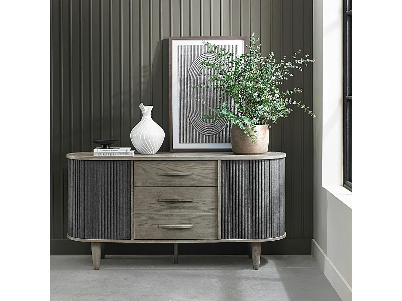 Buffet en bois avec accordéon 165 cm HOUSTON