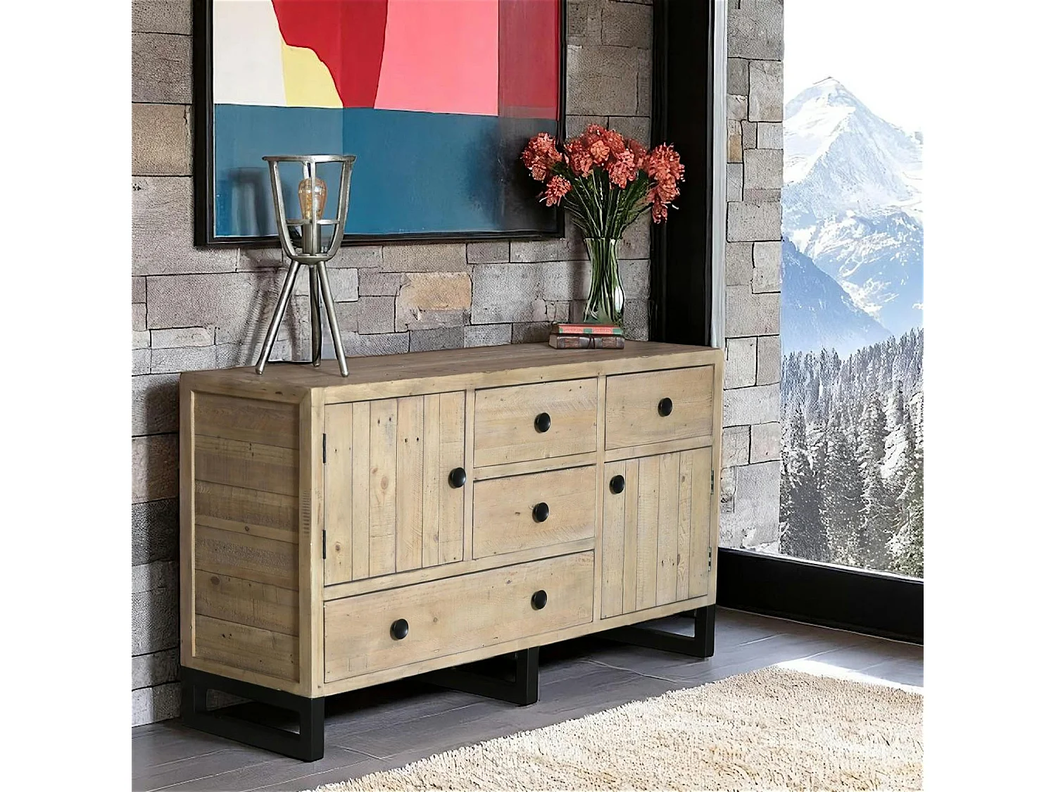 Buffet de salon en bois recyclé AUCKLAND