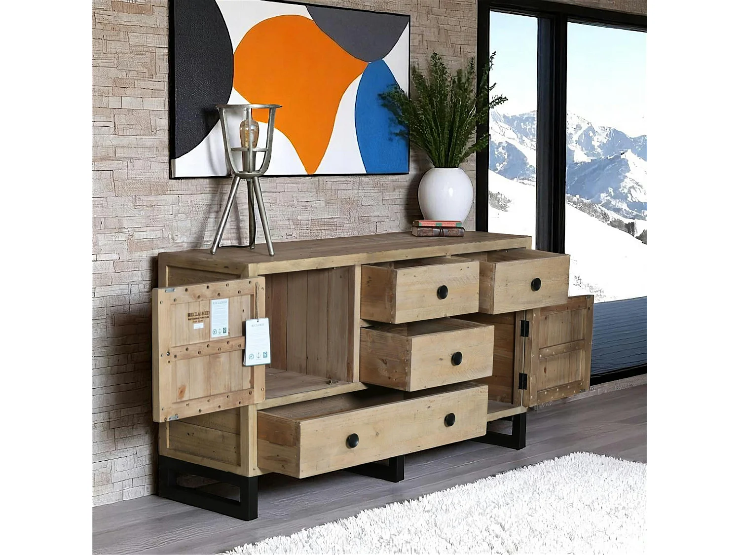 Buffet de salon en bois recyclé AUCKLAND