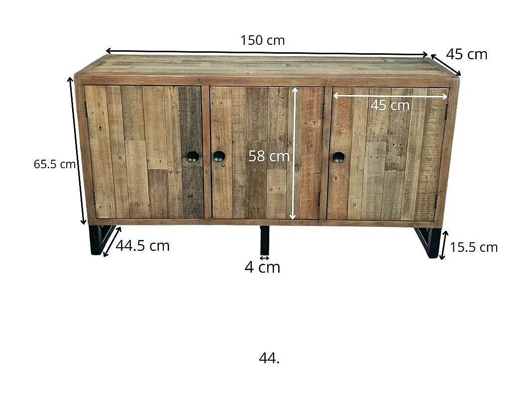 Buffet en bois recyclé 3 portes BRISBANE