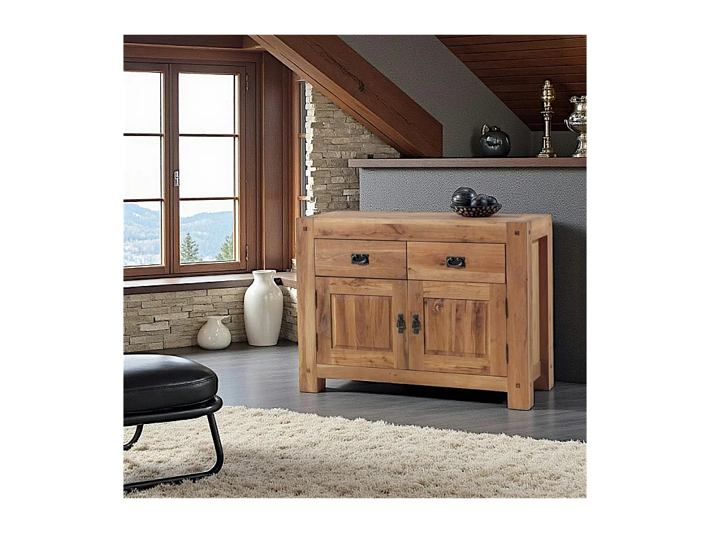 Buffet bahut chêne 2 portes 120cm FJORD
