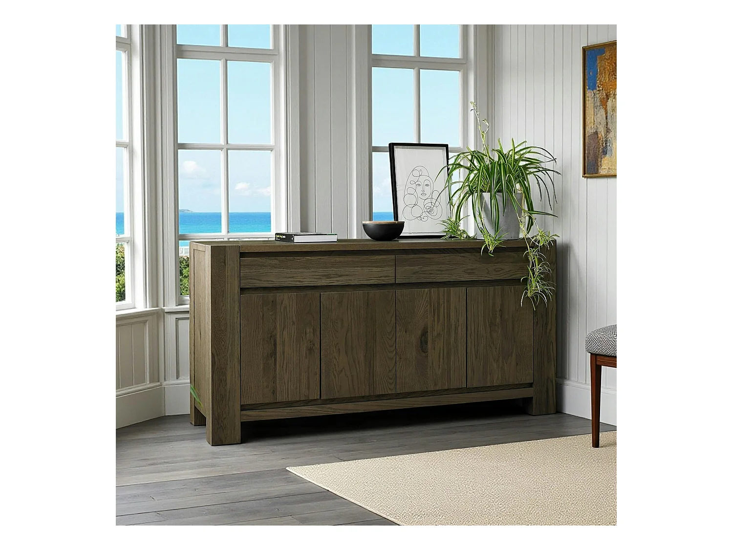 Buffet en bois de chêne fumé ALLEN