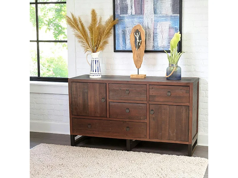 Buffet bas bois brun recyclé SAMOA