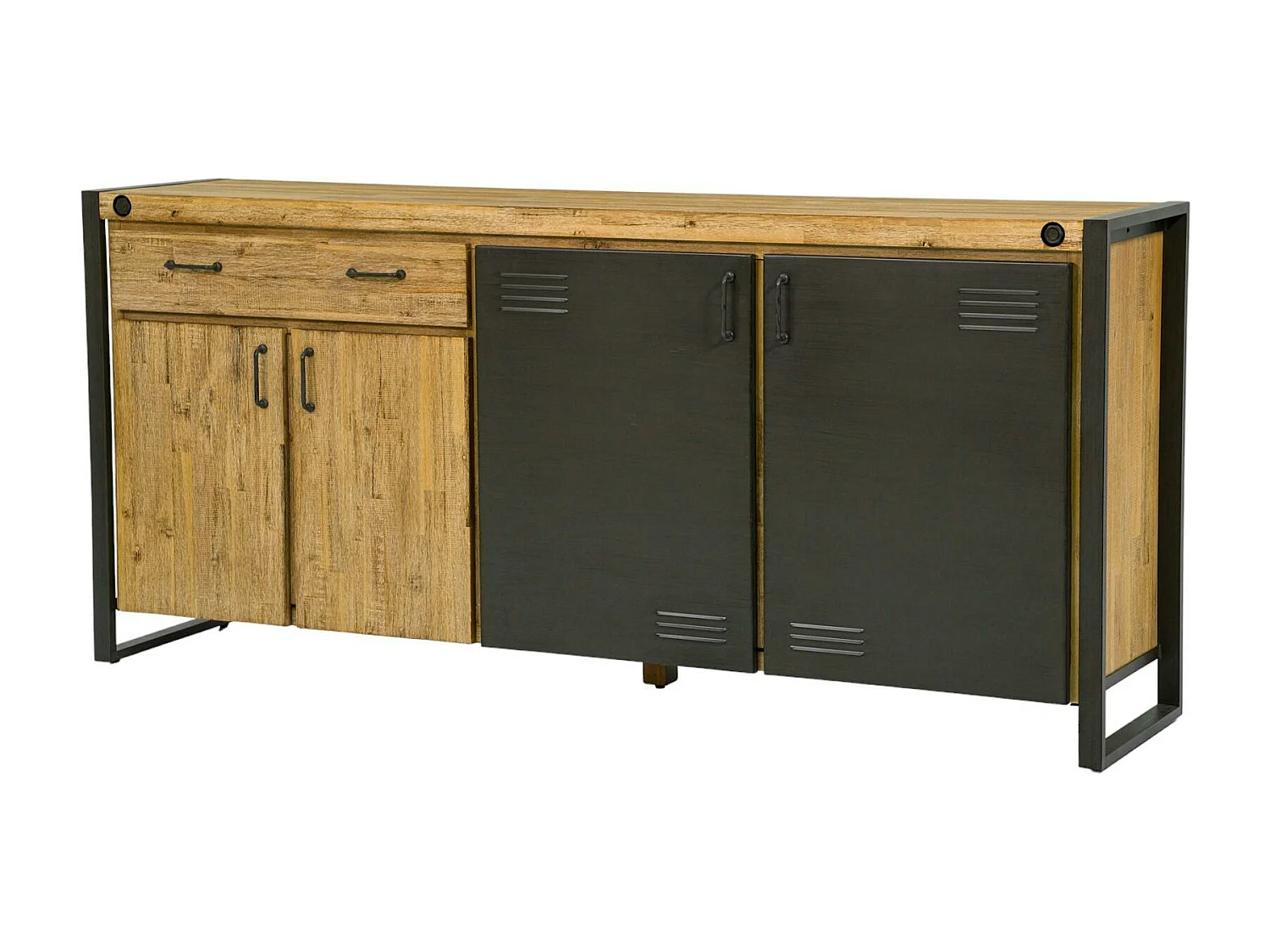 Buffet industriel bois métal boulons BROOKLYN