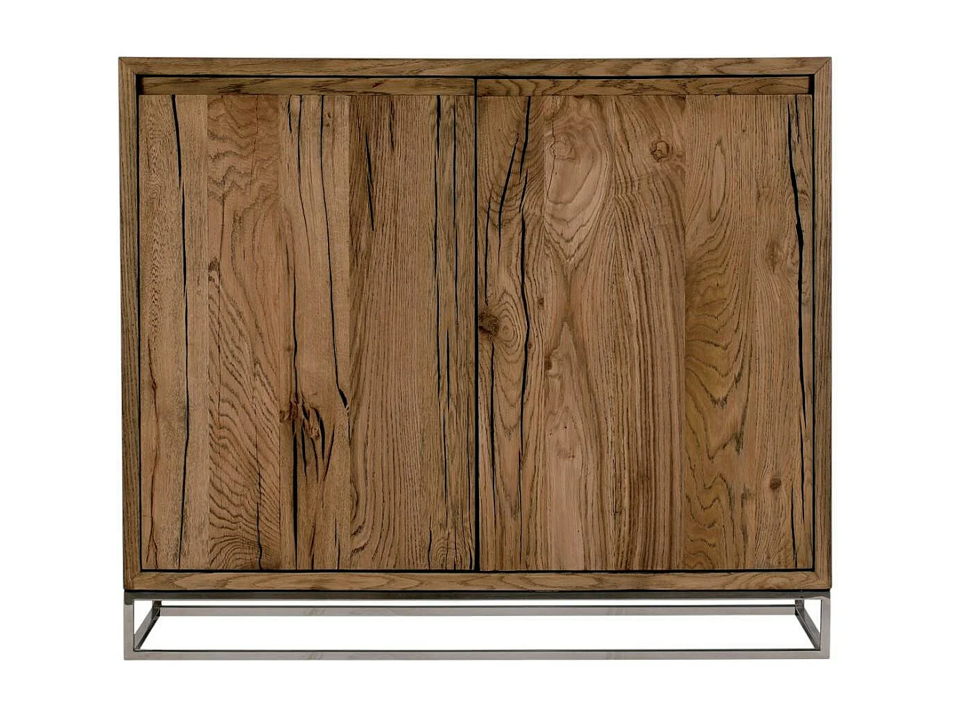 Petit buffet moderne chêne acier RIVERSIDE