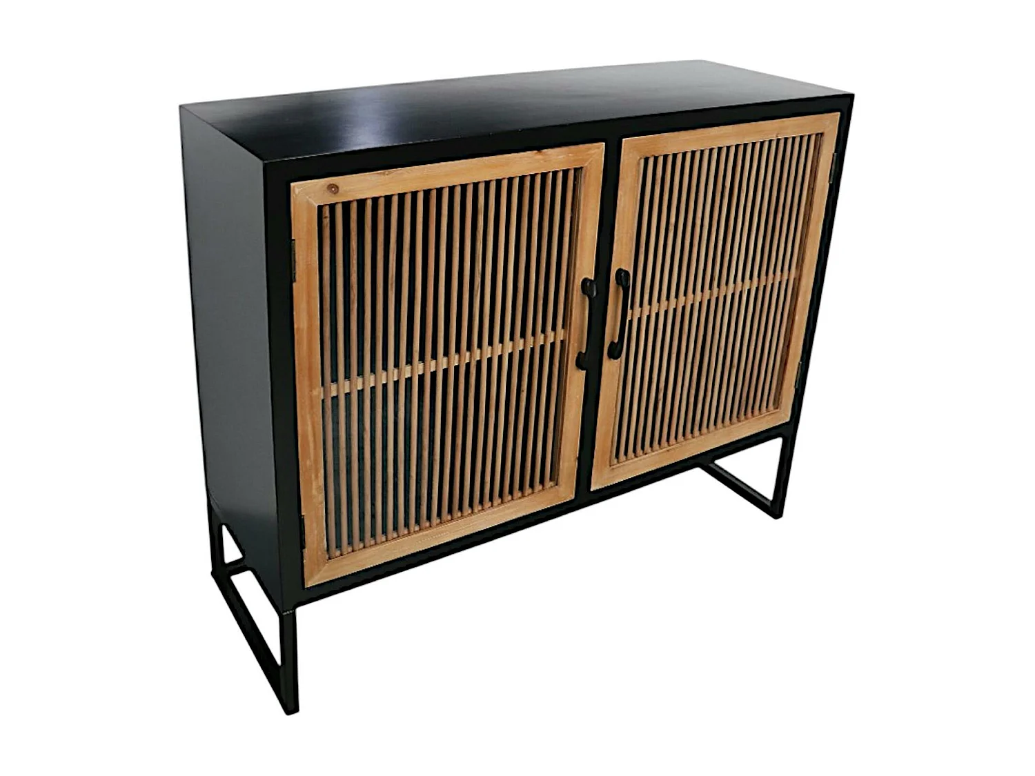 Buffet 2 portes encadrement noir ATELIER