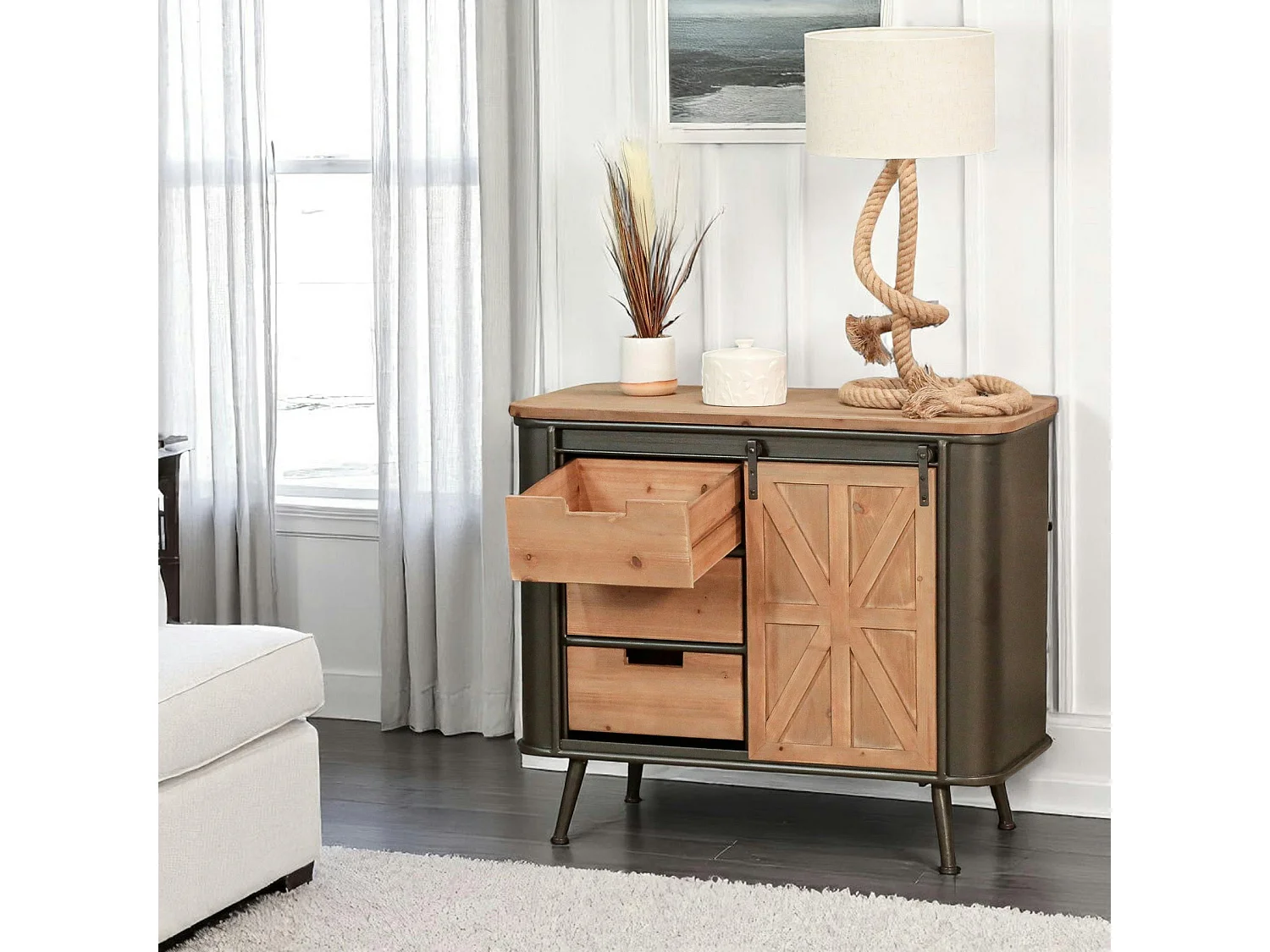 Petit buffet salon porte coulissante CAIRNS