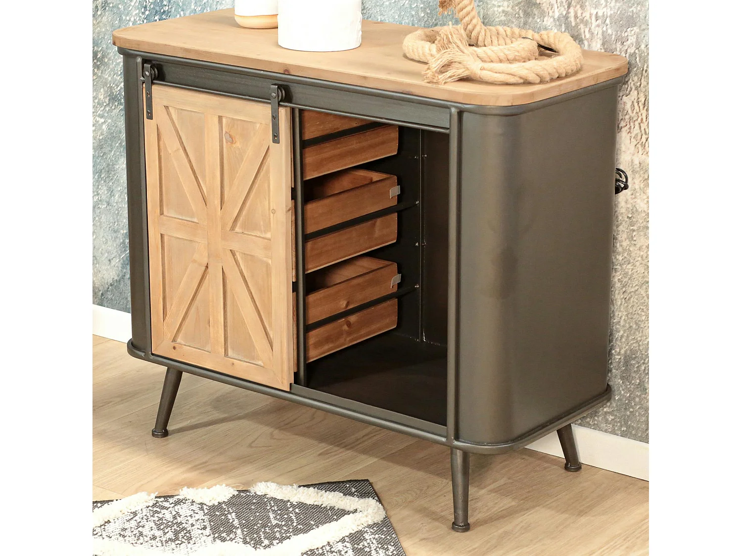 Petit buffet salon porte coulissante CAIRNS