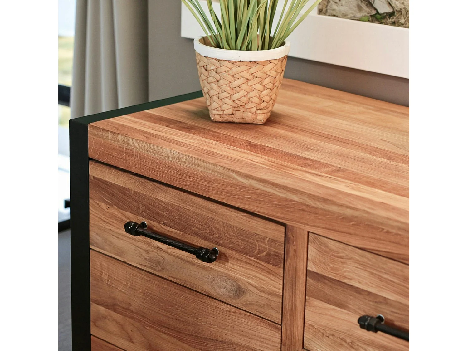 Bahut en chêne huilé 2 portes FERSCOTT 2