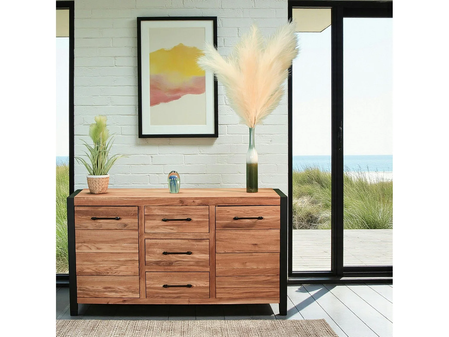 Bahut en chêne huilé 2 portes FERSCOTT 2