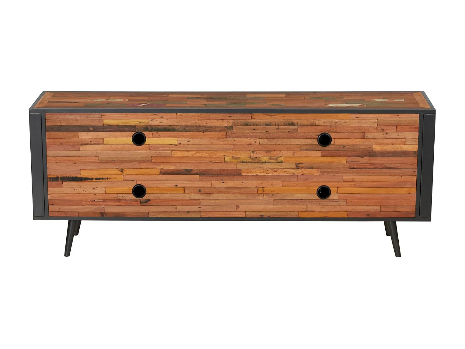 Buffet enfilade 4 portes bois recyclé DRAKKAR