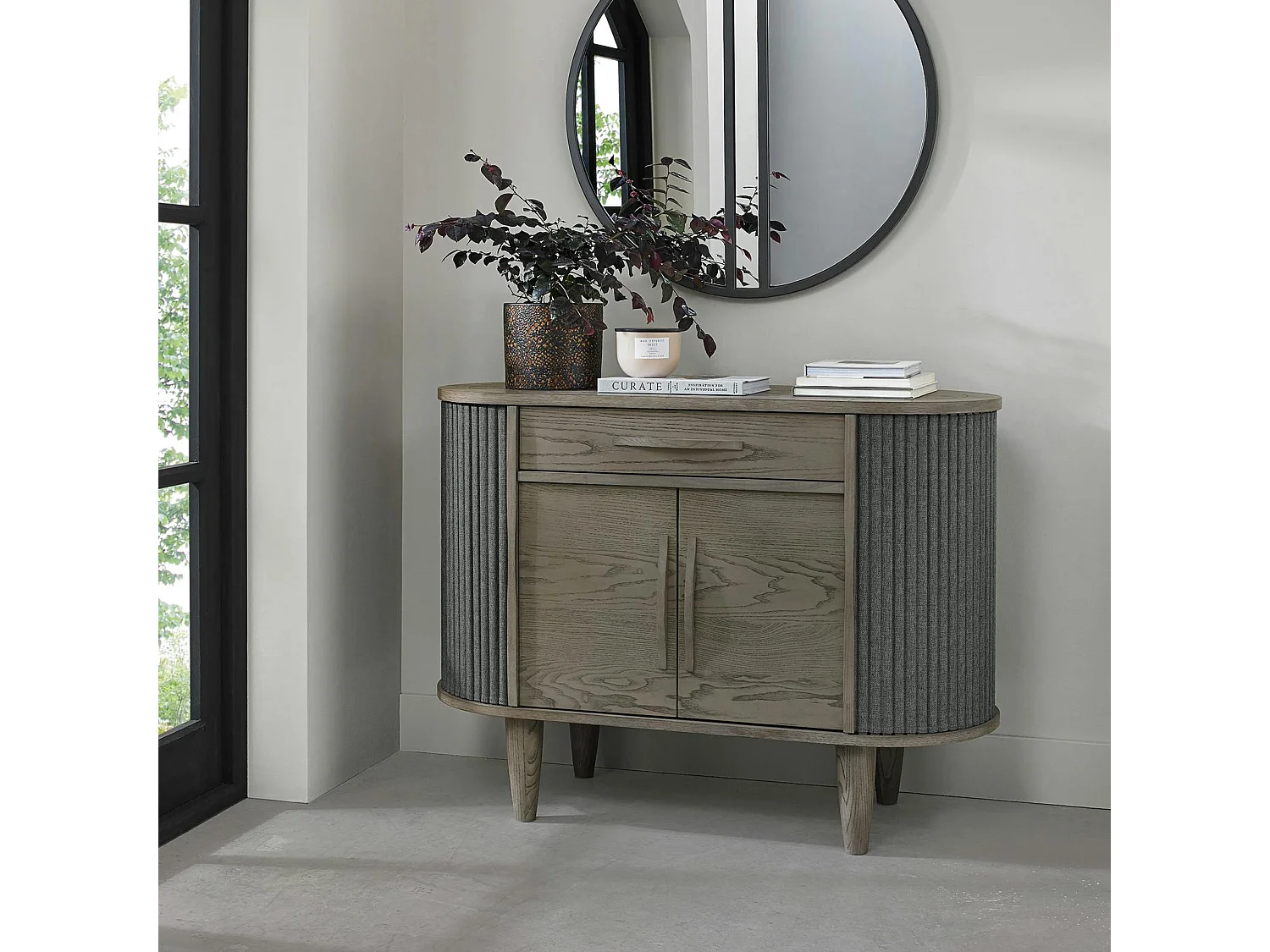 Buffet 2 portes en bois avec accordéon HOUSTON