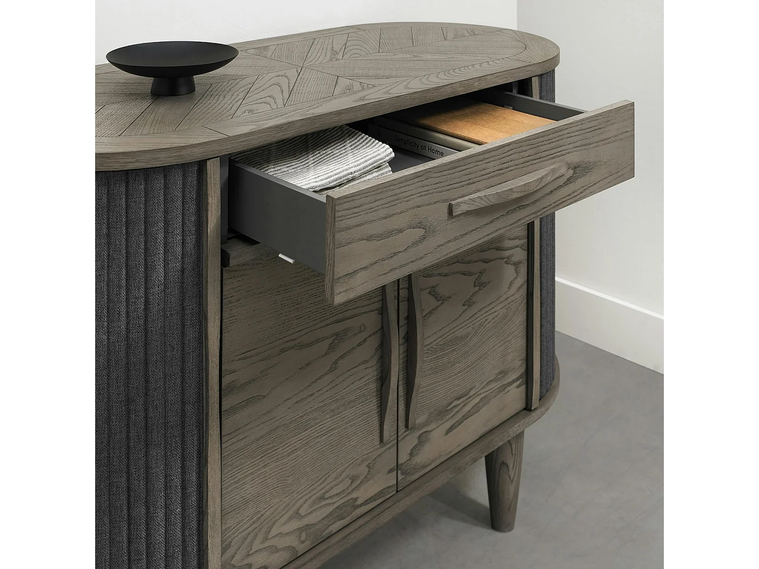 Buffet 2 portes en bois avec accordéon HOUSTON