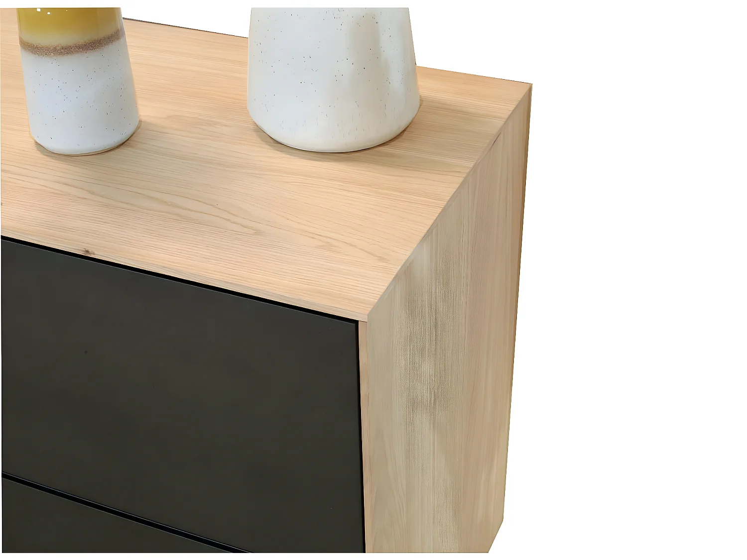 Buffet moderne en chêne blanc 200 cm ZONZA