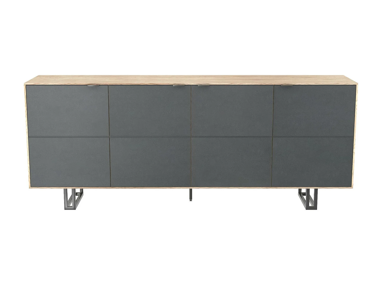 Buffet moderne en chêne blanc 200 cm ZONZA