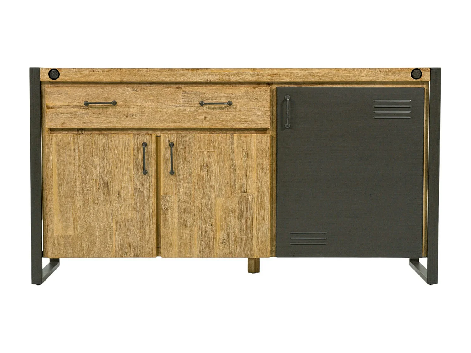 Buffet industriel bois-métal 3 portes 1 tiroir 150 cm BROOKLYN