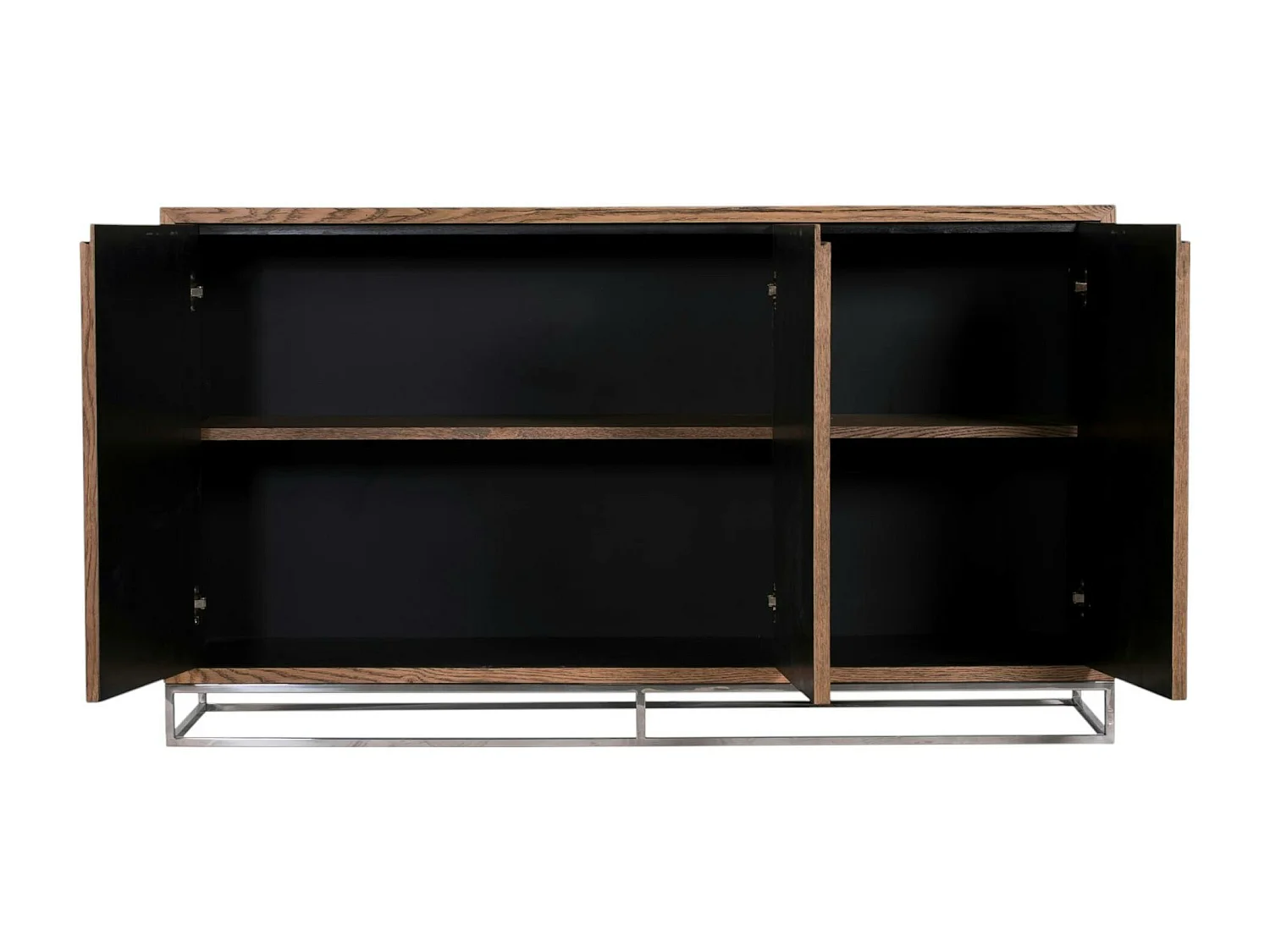 Buffet moderne 3 portes chêne acier RIVERSIDE