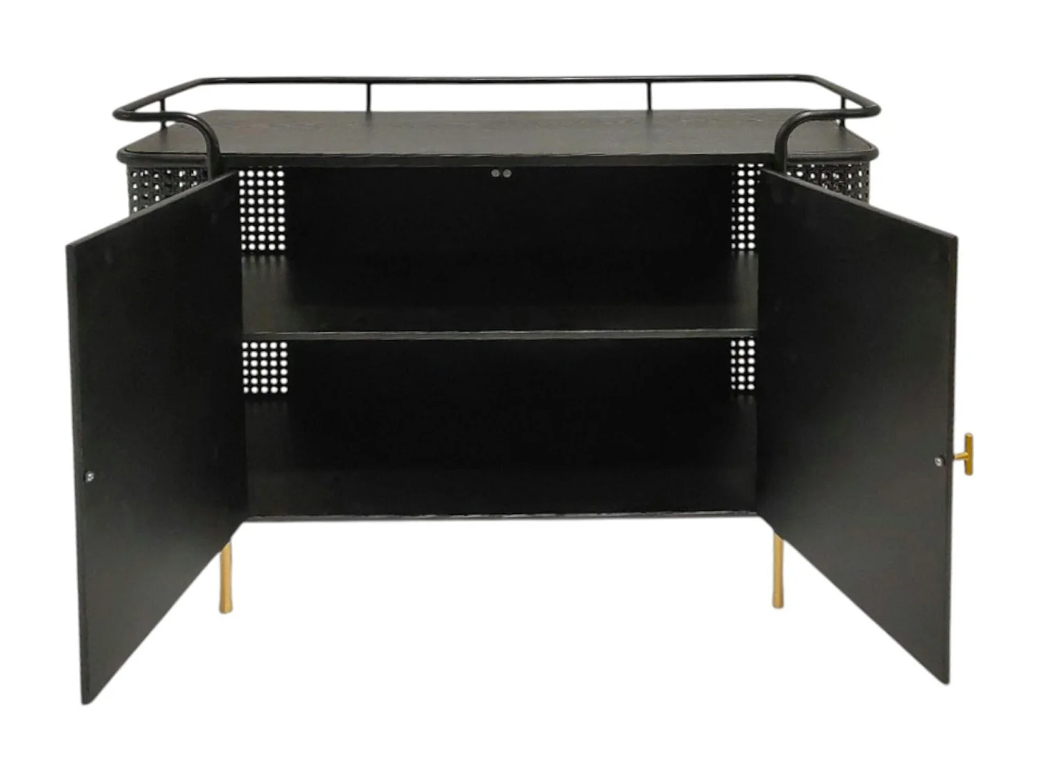 Buffet 2 portes en métal noir ATELIER