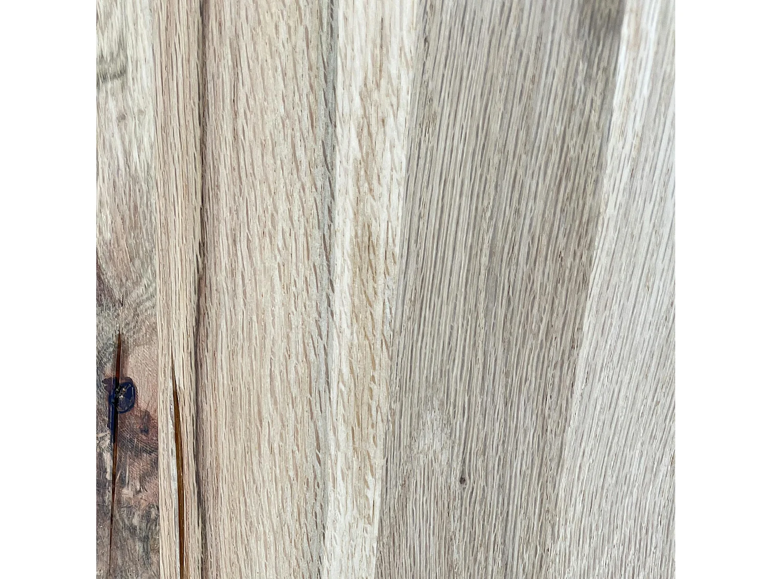 Buffet haut en chêne massif blanc éclairage led PALERME