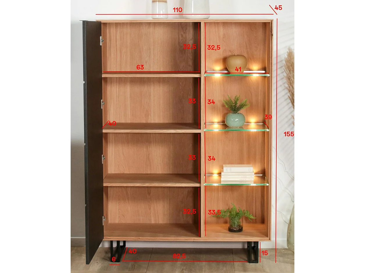 Buffet haut en chêne blanc ZONZA