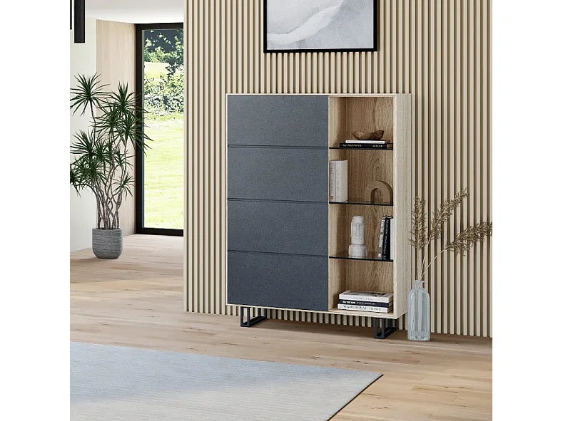 Buffet haut en chêne blanc ZONZA