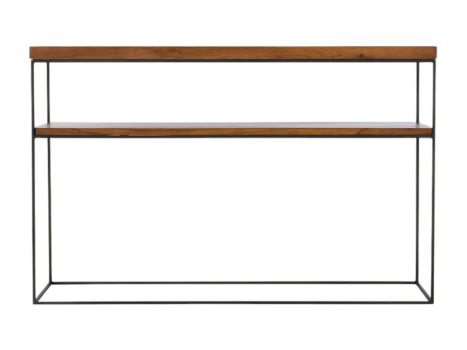 Console bois et métal double plateau OKA 120 cm