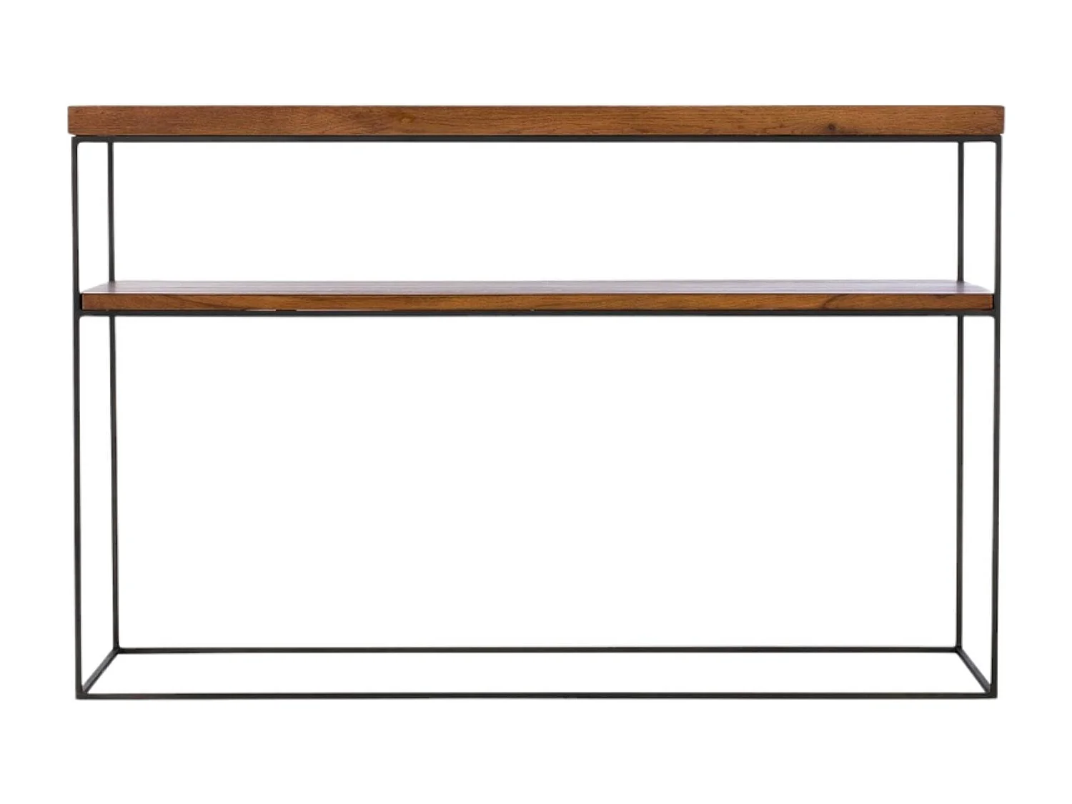 Console bois et métal double plateau OKA 120 cm