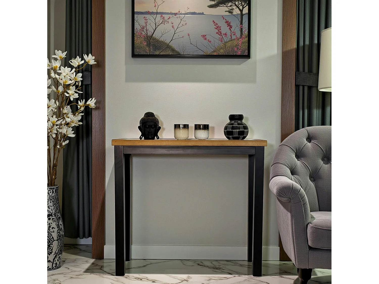 Console en bois et verre ATELIER