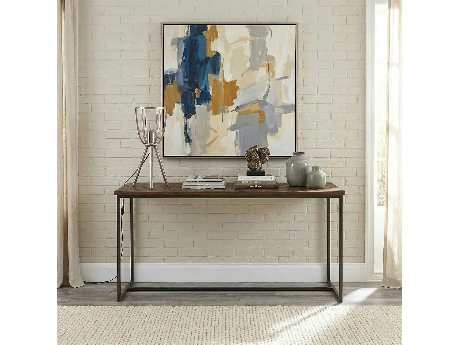 Console marqueterie 110 cm VARSOVIE