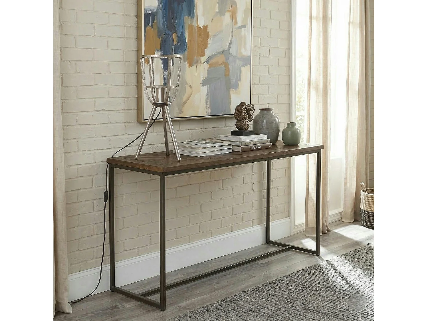 Console marqueterie 110 cm VARSOVIE