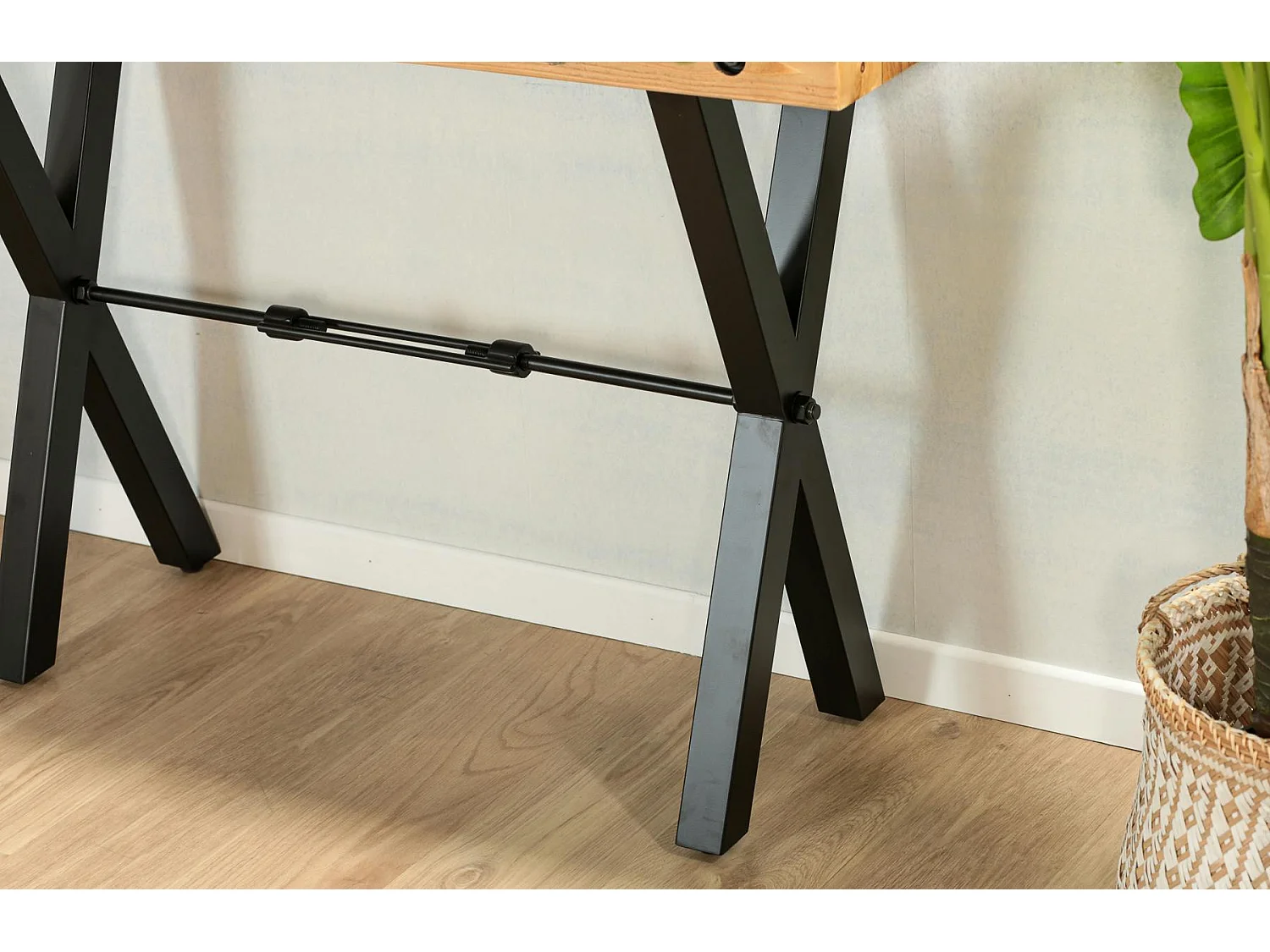 Console industrielle en bois recyclé CALGARY