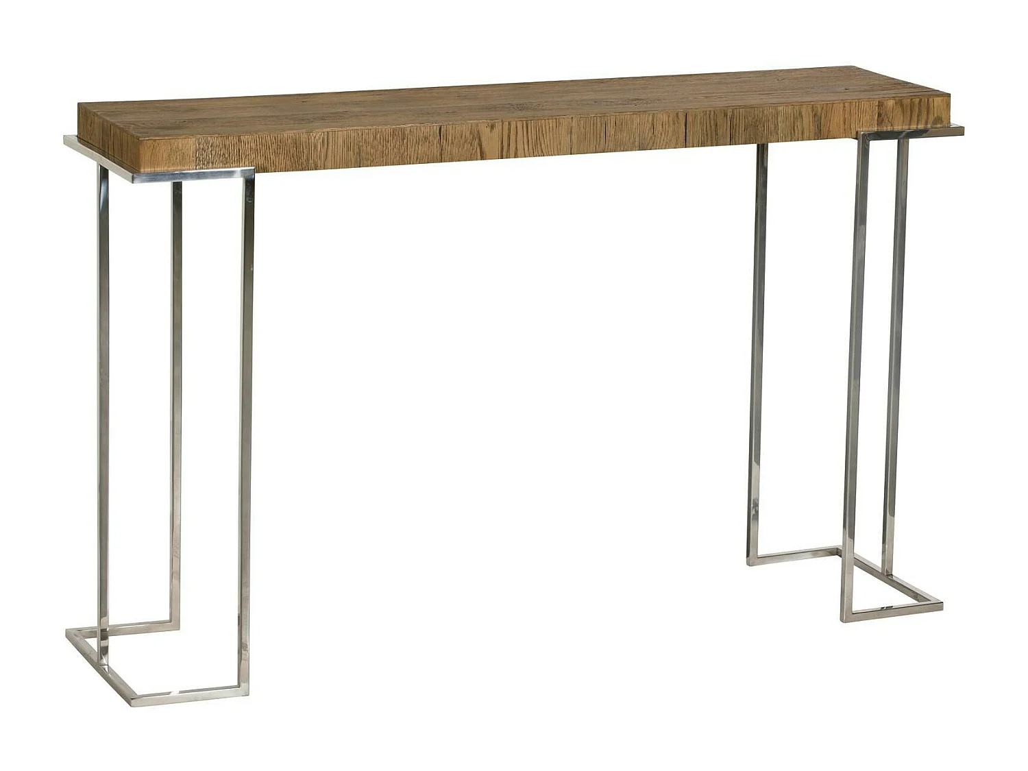 Console moderne chêne acier RIVERSIDE