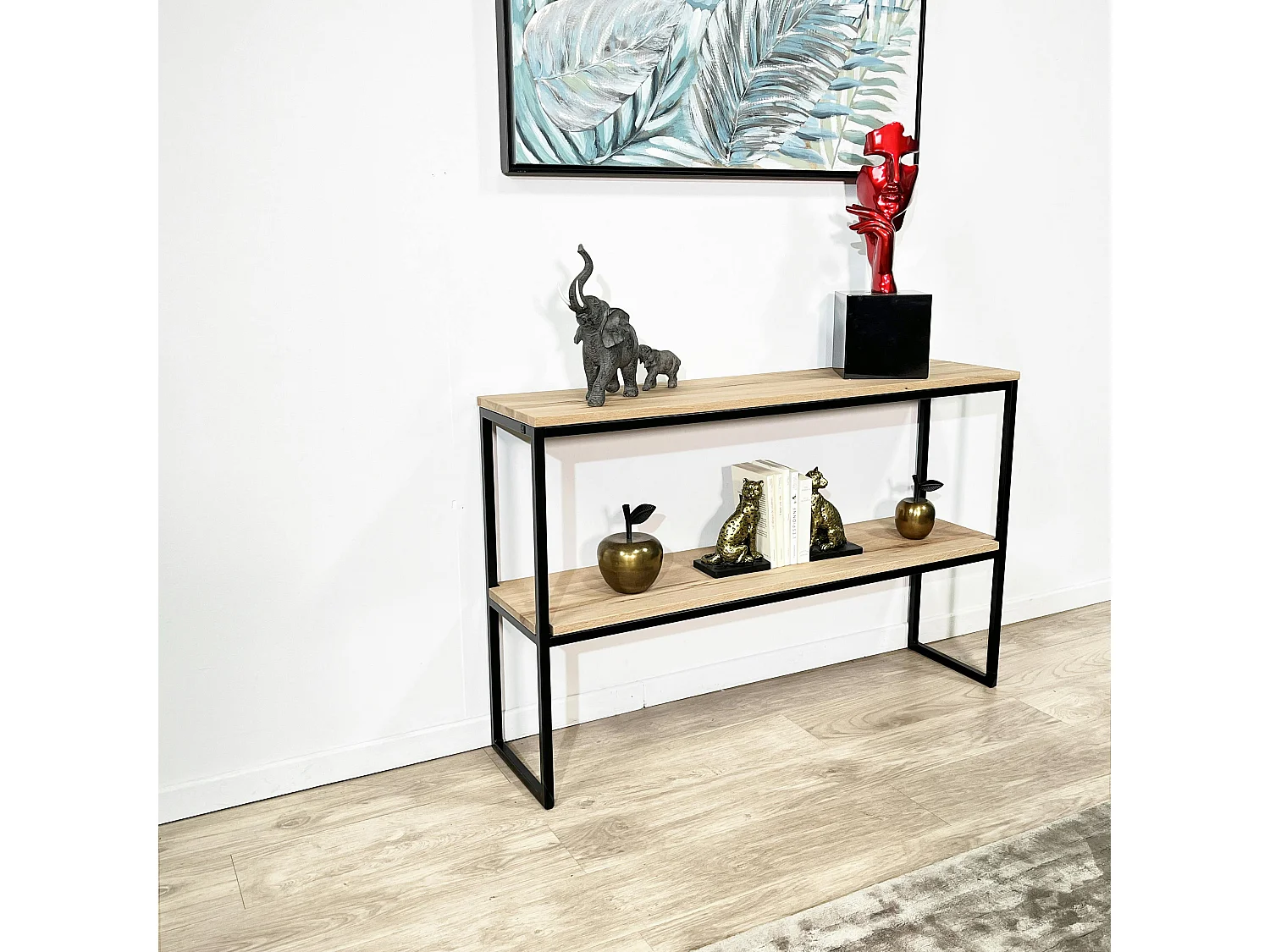 Console en chêne massif blanc PALERME