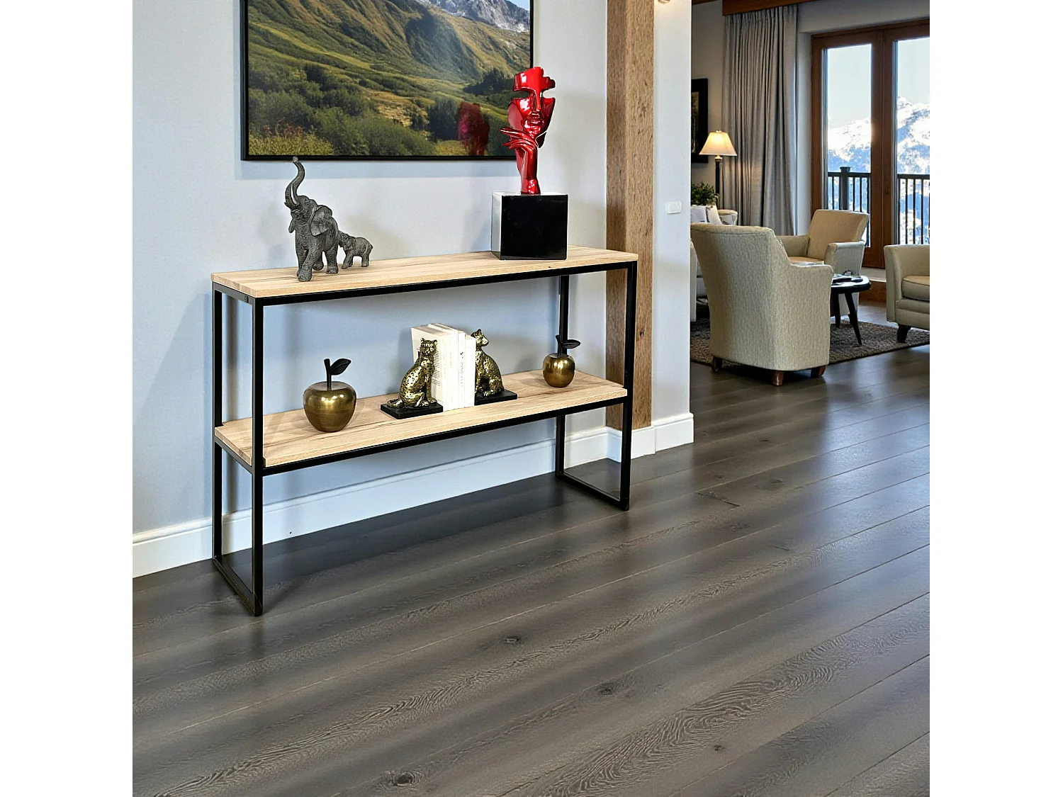 Console en chêne massif blanc PALERME