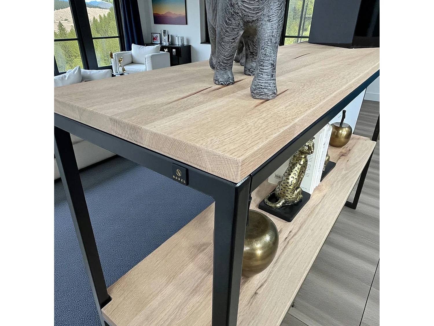 Console en chêne massif blanc PALERME