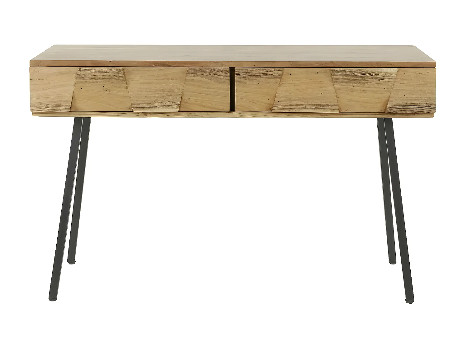 Console d'entrée en bois 2 tiroirs en relief MELBOURNE