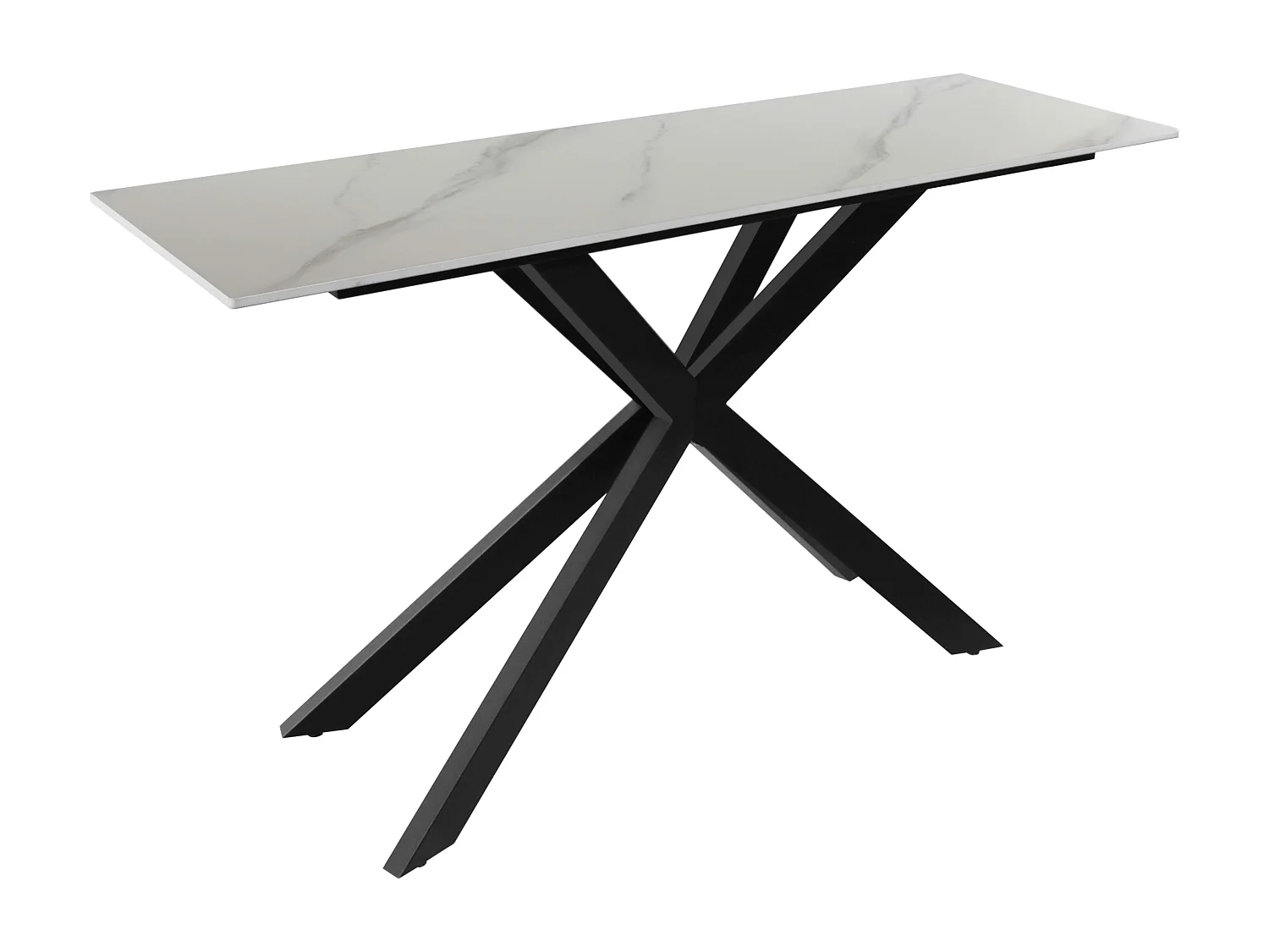 Console design en céramique blanche marbrée OTTAWA