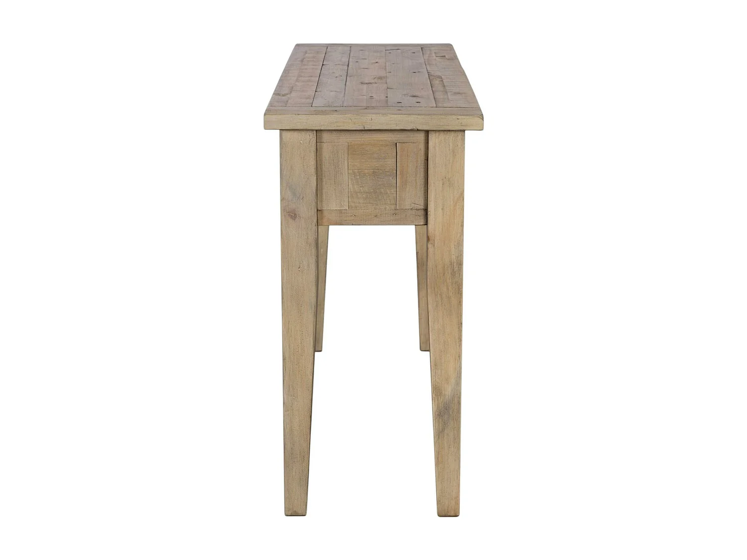 Console 2 tiroirs bois recyclé clair SALERNE