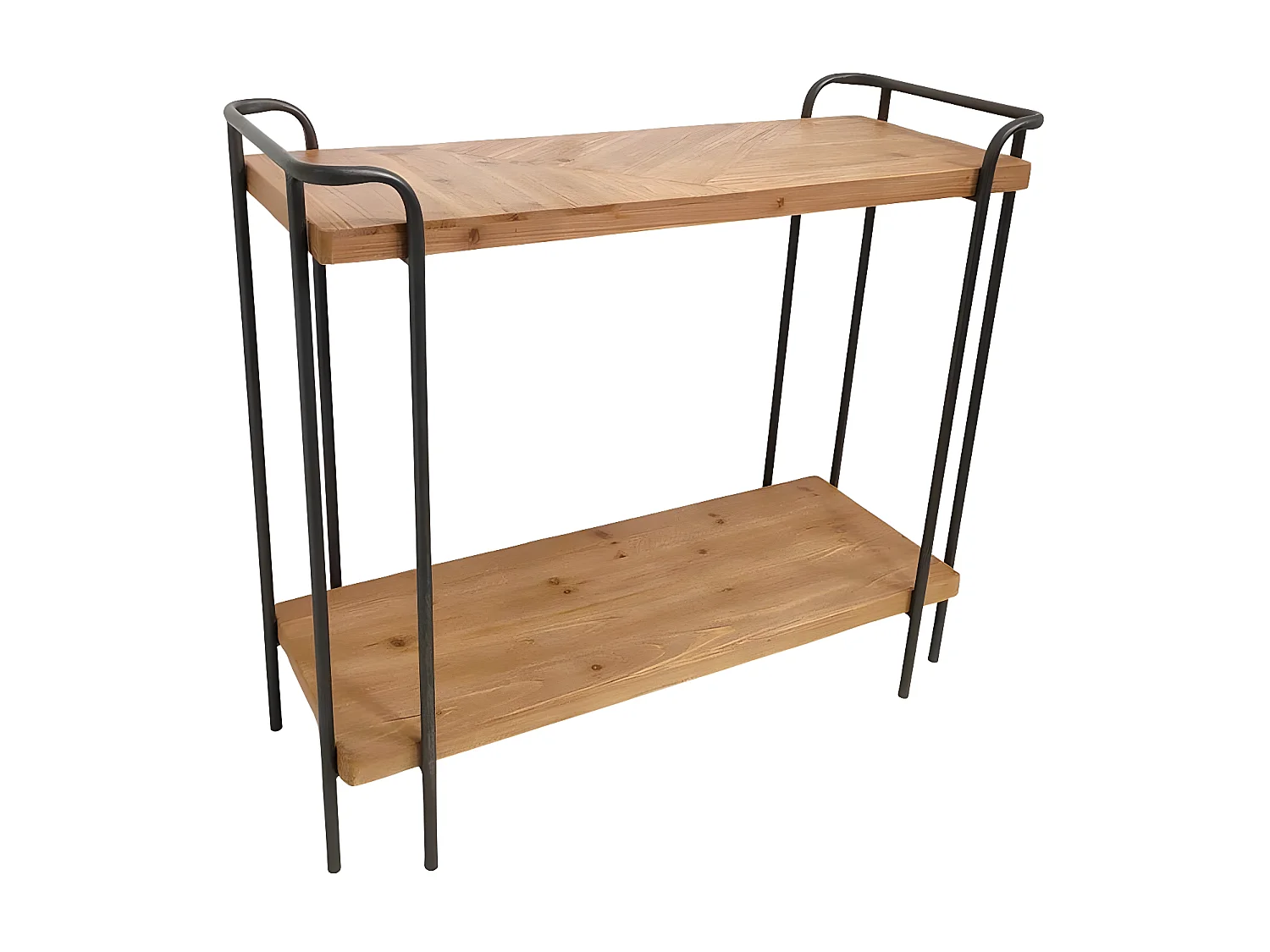 Console 2 niveau en bois clair ATELIER