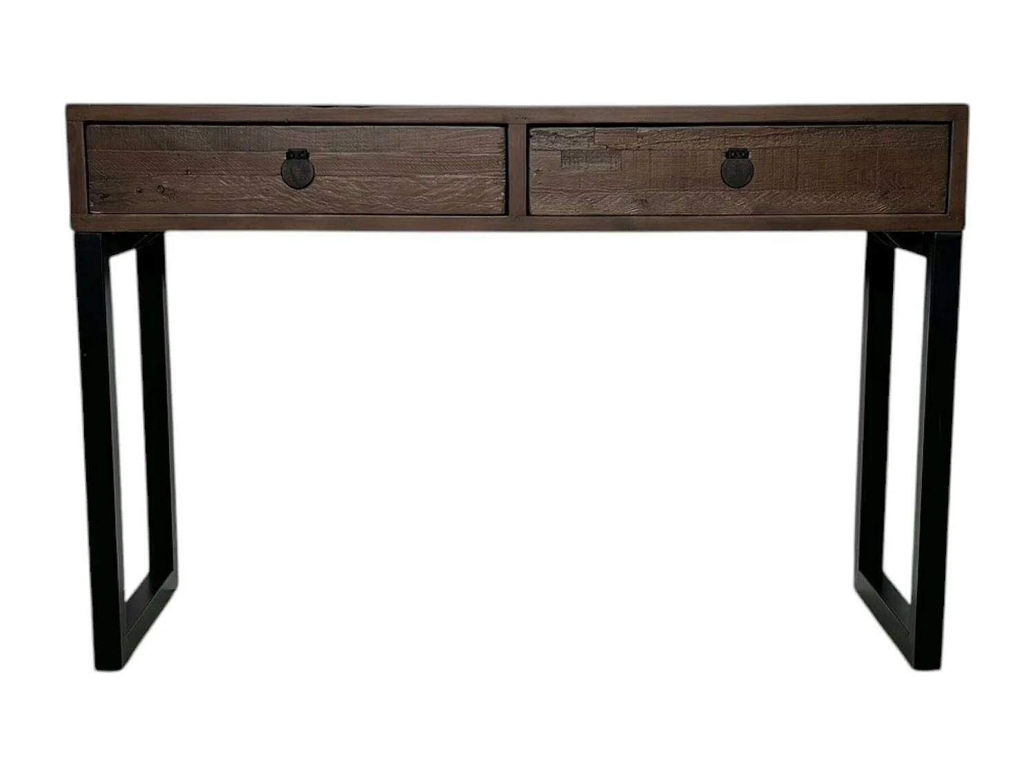 Console bois brun recyclé 2 tiroirs SAMOA