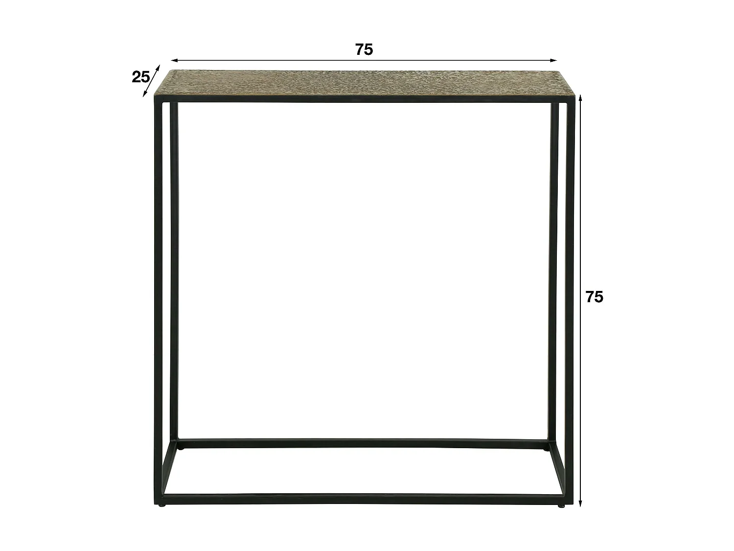 Console de salon en métal finition bronze ancien RALF