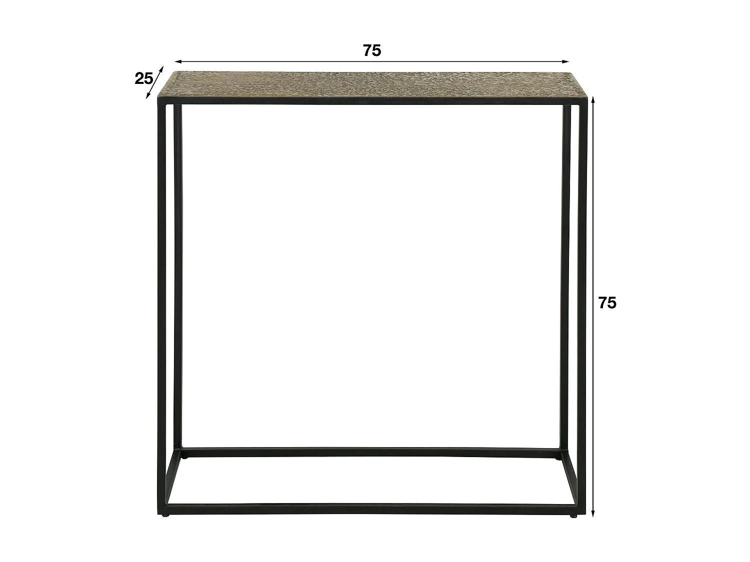 Console de salon en métal finition bronze ancien RALF