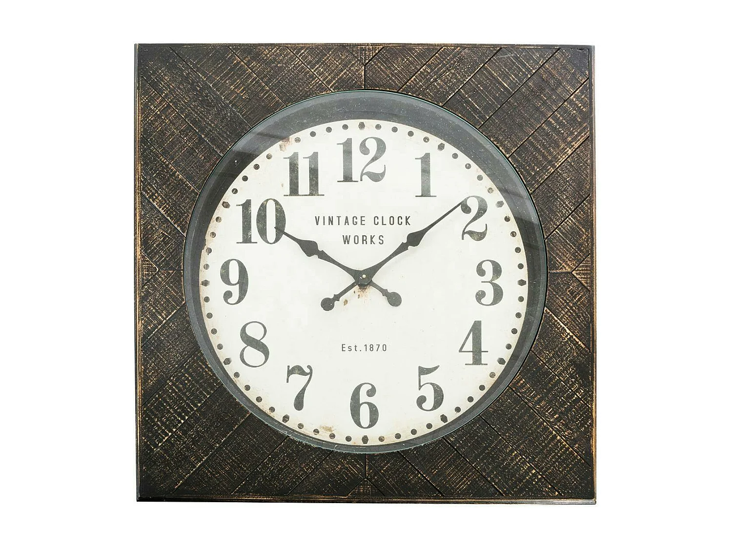 Table basse carrée horloge