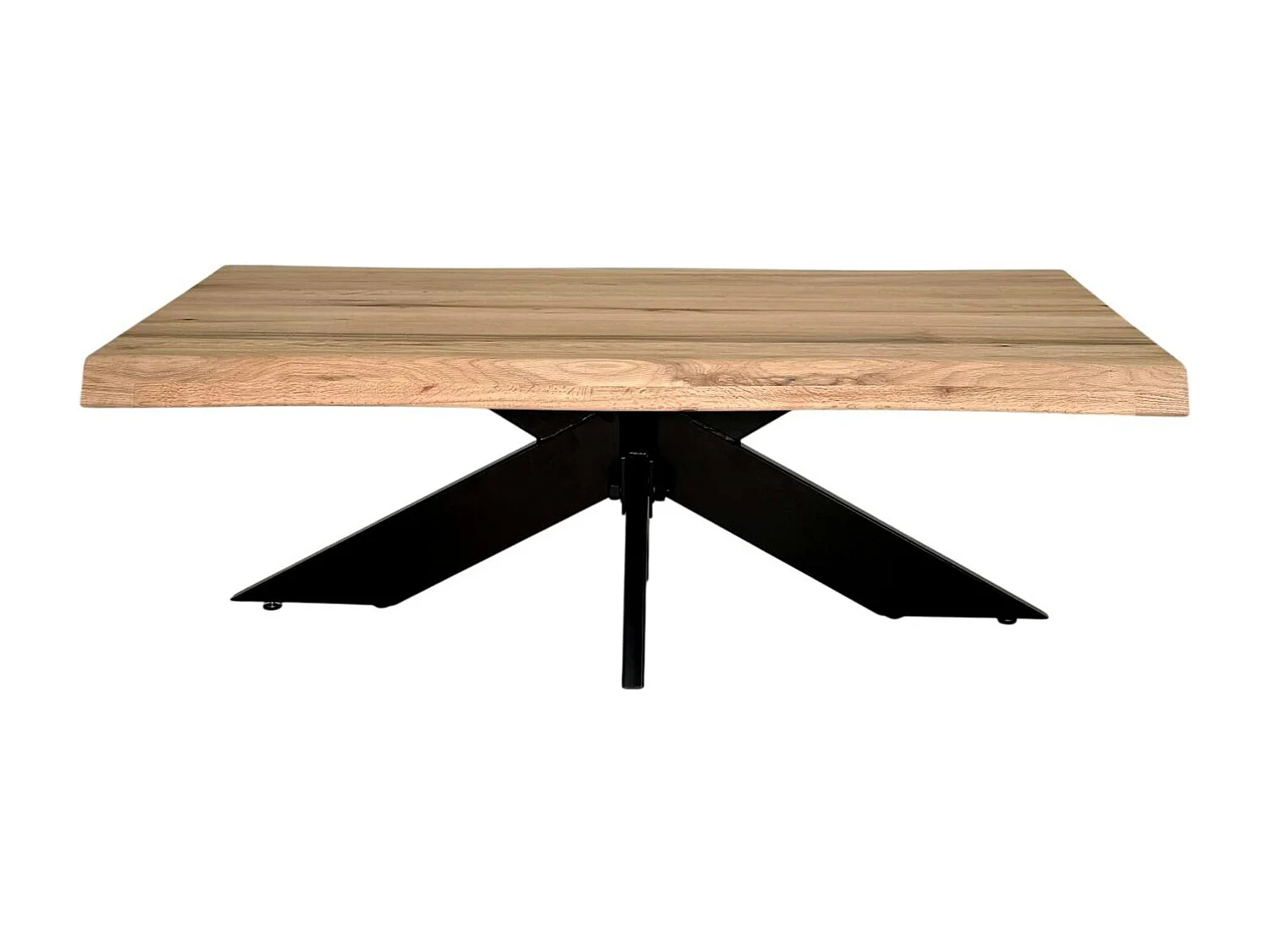 Table basse design en chêne blanc avec bords naturels PALERME