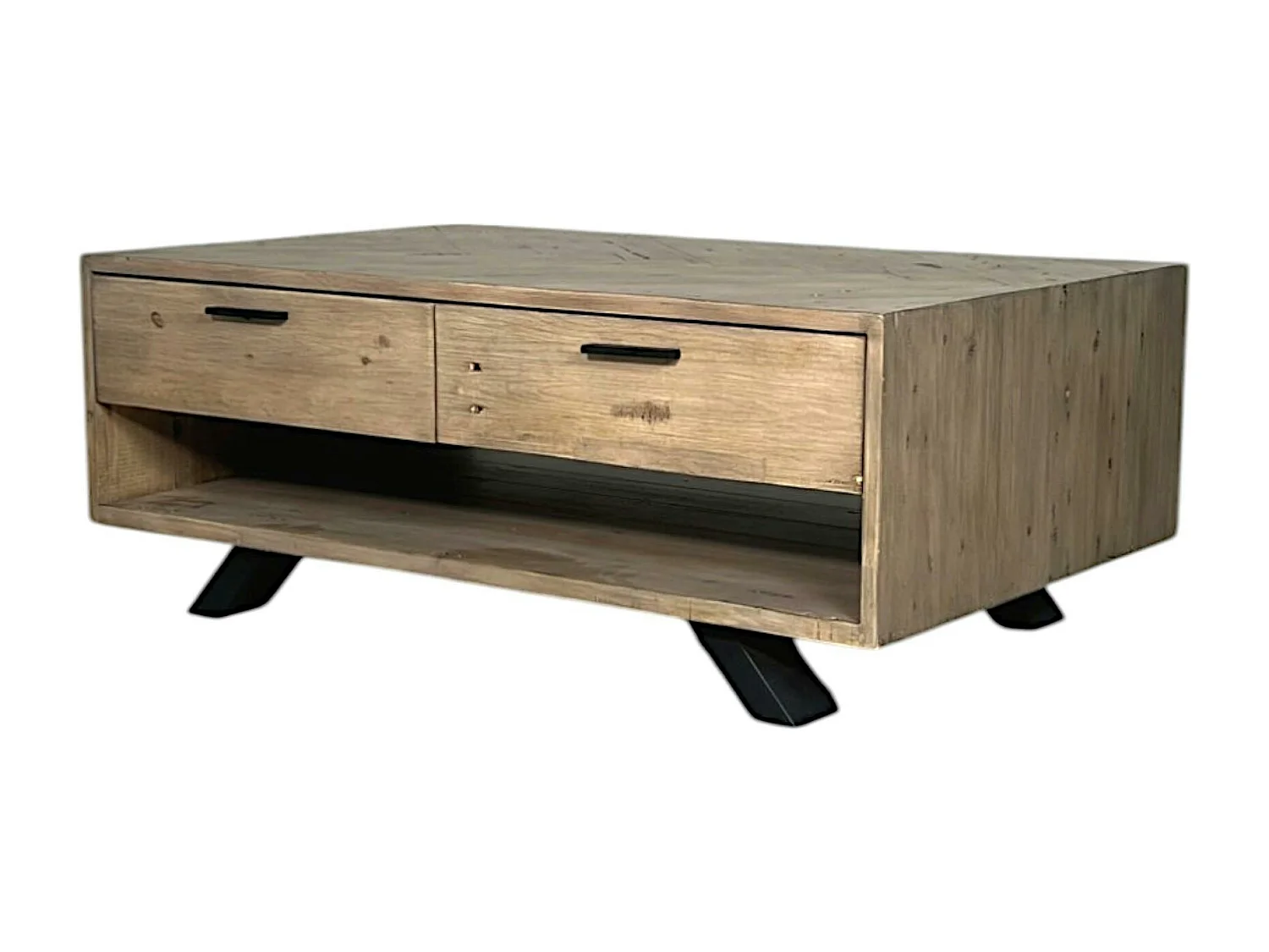 Table basse contemporaine bois recyclé VITTORIA