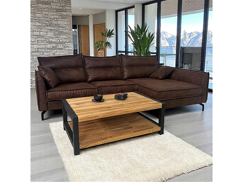 Table basse double plateau en chêne huilé FERSCOTT 2