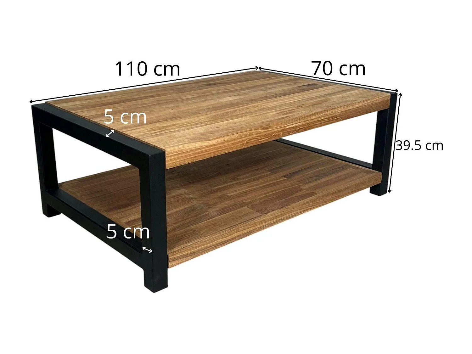 Table basse double plateau en chêne huilé FERSCOTT 2