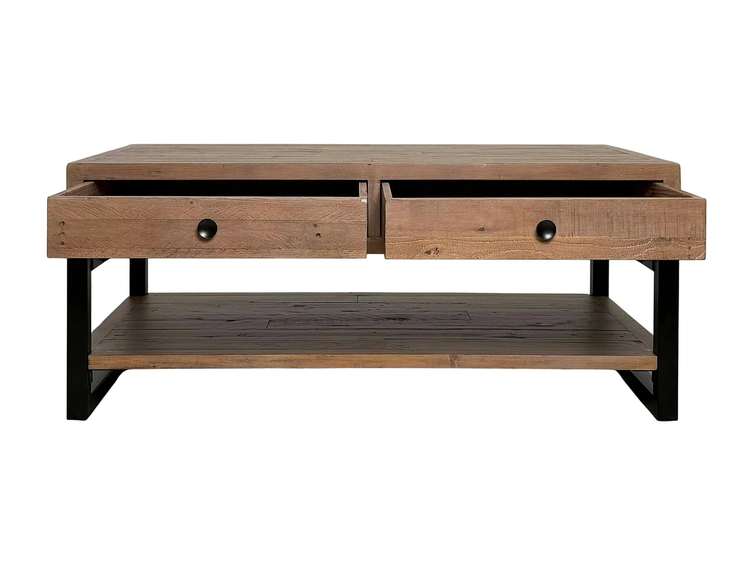 Table basse avec rangement en bois recyclé AUCKLAND