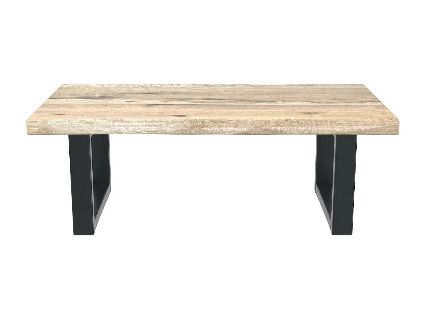 Table basse en bois de chêne blanc avec bords naturels PALERME