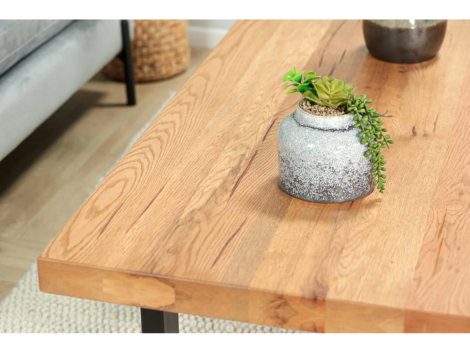 Table basse en bois de chêne huilé PALERME